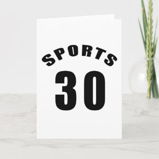 Cartão 30 Designs esportivos de aniversário