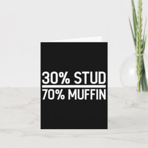 Cartão 30% Garanhão 70% Muffin Engraçado - Promoção do Di