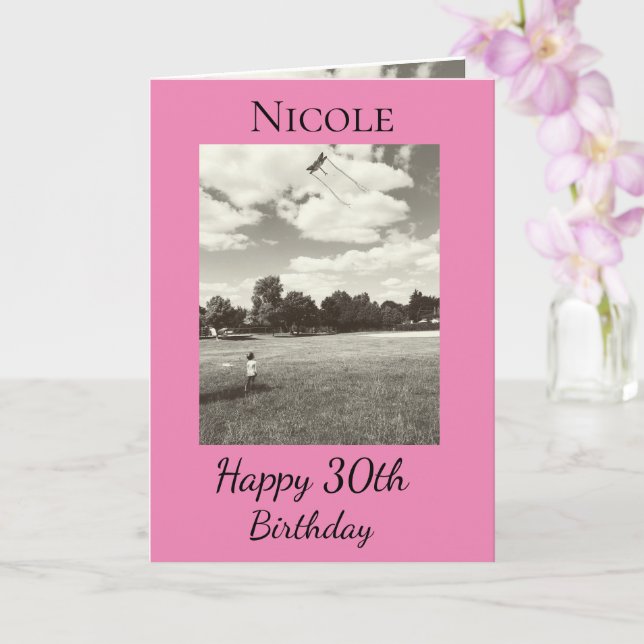 Cartão 30 Inspiração Siga os seus sonhos Aniversário (Orquídea)