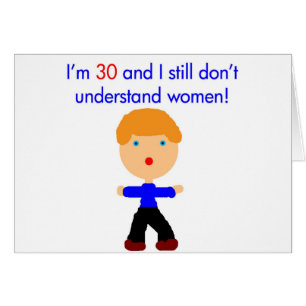 Cartão 30 não compreenda mulheres
