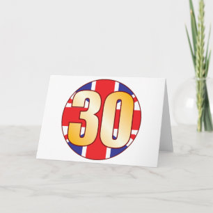 Cartão 30 Reino Unido Dourado