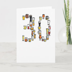 Cartão 30th birthday card, beer card