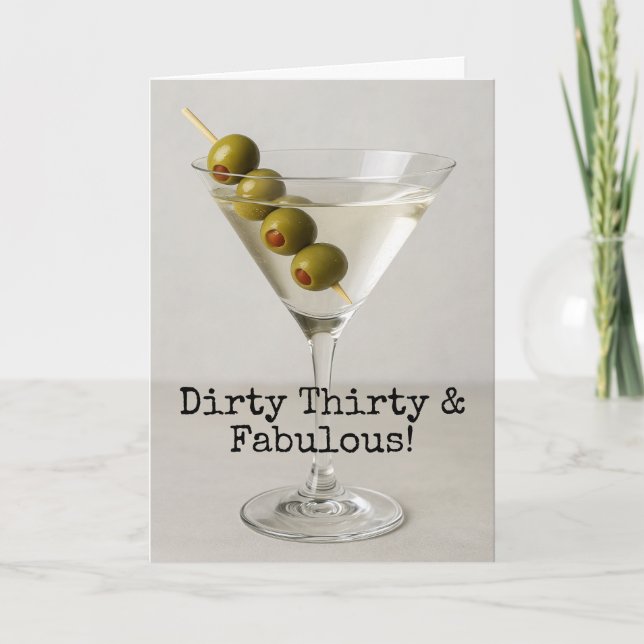 Cartão 30th Birthday Custom Funny Greeting (Frente)