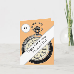 Cartão 31º aniversário de casamento