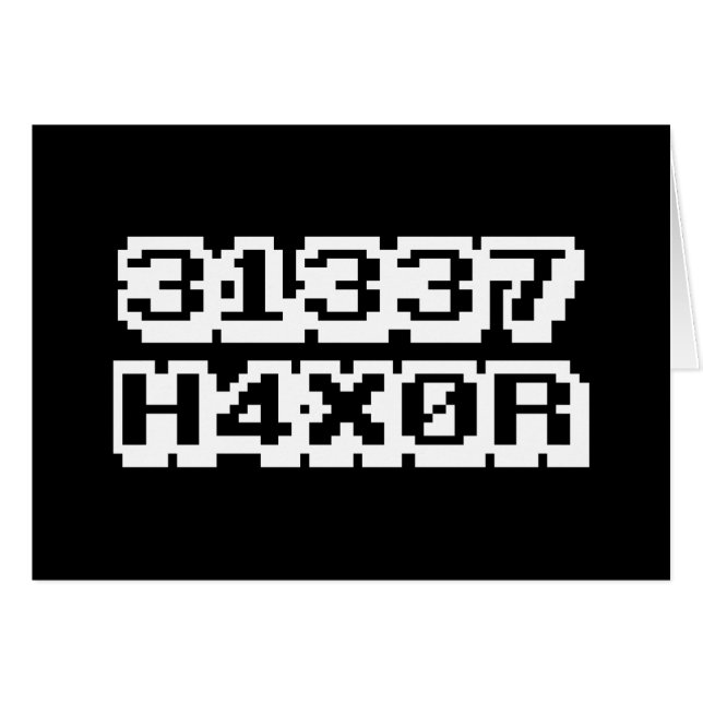 CARTÃO 31337 H4X0R (Frente Horizontal)