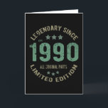Cartão 31 Anos De Idade No Dia 1990 Lenda Desde O 31º Ani<br><div class="desc">Design de aniversário Para qualquer um que seja o horóscopo,  diga difícil e entubado,  mas vale totalmente a pena.Vista com orgulho no trabalho,  academia perfeita para combinar com shorts,  leggings ou jeans para uma aparência casual,  mas tendenciosa</div>