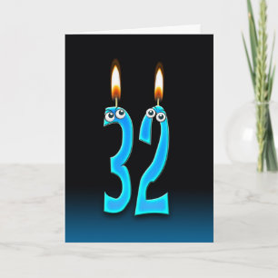 Cartão 32ª Velas de Aniversário