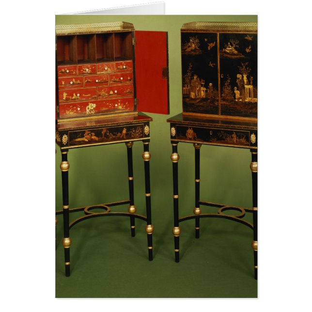 Cartão 32: Dois armários do Chinoiserie, c.1770 (Frente)