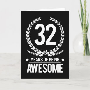 Cartão 32nd Birthday (32 Years Of Being Awesome)