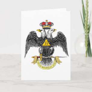 Cartão 33rd Degree Scottish Rite Black Eagle