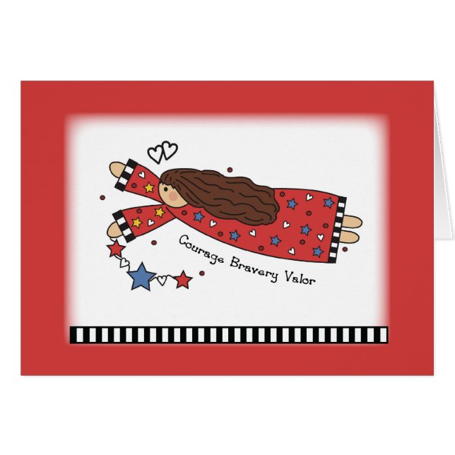Cartão 3438 Angel of Courage (Frente Horizontal)