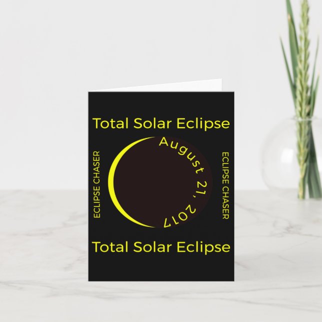 Cartão #34;eclipse Chaser#34; Total do Eclipse Solar Ago  (Frente)