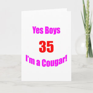 Cartão 35 Cougar Birthday