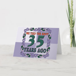 Cartão 35o Presentes do aniversário de casamento