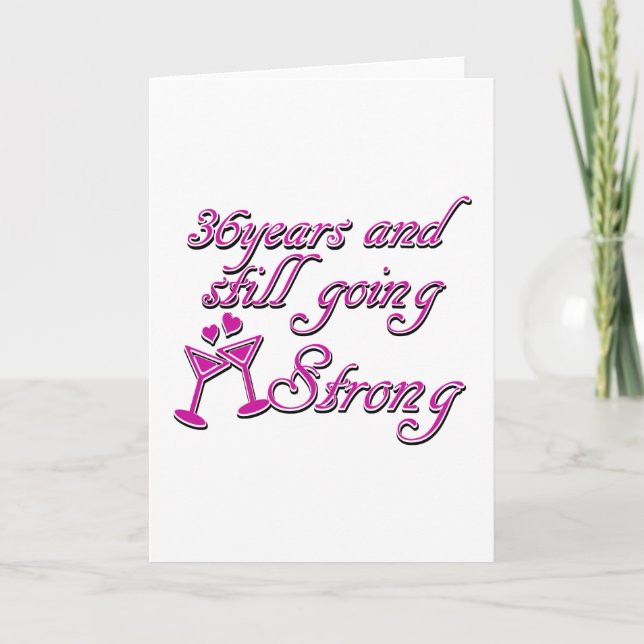 Cartão 36º aniversário de casamento (Frente)