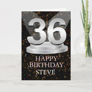 Cartão 36º Aniversário Destaques Adicionar Uma Placa De N