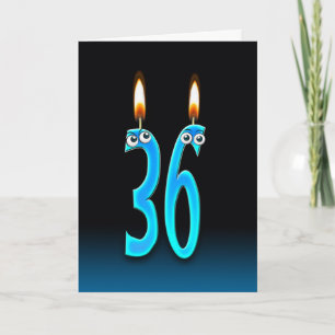 Cartão 36. Velas de aniversário