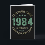 Cartão 37 Anos Idade Do Dia 1984 Lenda Desde O 37º Aniver<br><div class="desc">Design de aniversário Para qualquer um que seja o horóscopo,  diga difícil e entubado,  mas vale totalmente a pena.Vista com orgulho no trabalho,  academia perfeita para combinar com shorts,  leggings ou jeans para uma aparência casual,  mas tendenciosa</div>