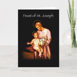 Cartão 3821 Feast of St. Joseph Black