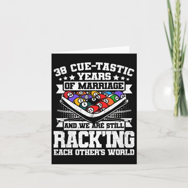 Cartão 38. ª Piscina do Aniversário de Casamento Bilhares (Frente)