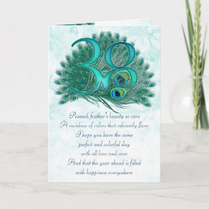 Cartão 38th birthday decorative numbered cards