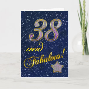 Cartão 38th birthday for someone Fabulous