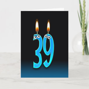 Cartão 39ª Velas de Aniversário