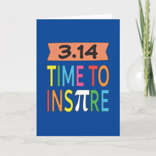 Cartão 3.14 Hora De Inspirar A Piada De Matemática Engraç