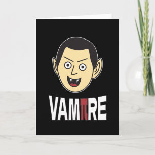 Cartão 3.14 Pi Vampiro Piada Engraçada de Matemática Brin