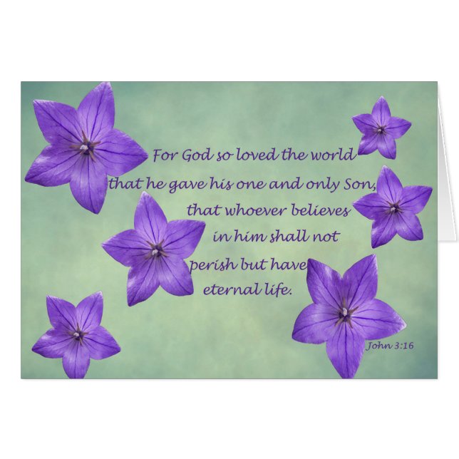 Cartão 3:16 de John (Frente Horizontal)