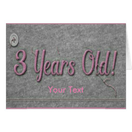 Cartão 3 Anos