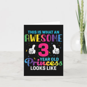 Cartão 3 Anos Princesa Aniversário Cotação 3º Dia B Crian
