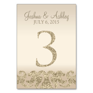 Cartão 3 da Número-Mesa da mesa do casamento do