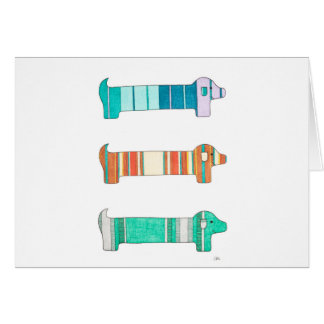 Cartão 3 Estudo Dachshund Color nº 1