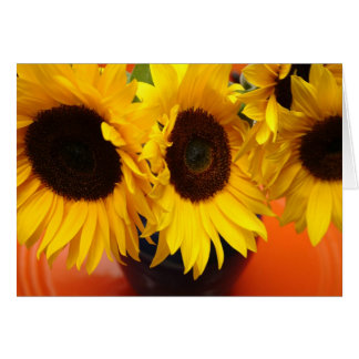 Cartão 3 girassóis