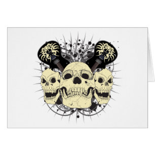 Cartão 3 guitarra do crânio