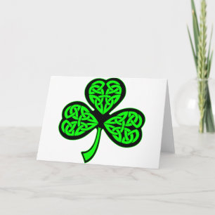 Cartão 3 Leaf Celtic Shamrock