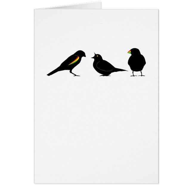 Cartão 3 pássaros pequenos pelo erndub (Frente)