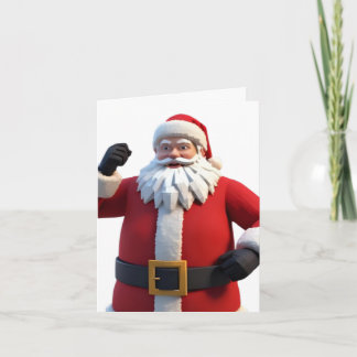 Cartão 3D Santa Claus Christmas Greeting Card – Festive H