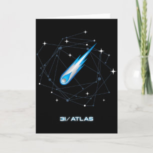 Cartão 3i Atlas Cometa Interestelar 2025 Astronomia Espac