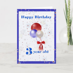 Cartão 3rd Birthday Balloons