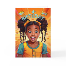 4º Aniversário Estilo de Pop de Arte de Rapariga A