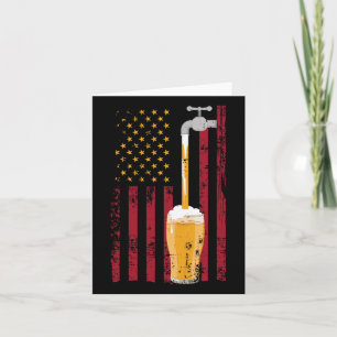 Cartão 4º De Julho, American Flag Beer Breer