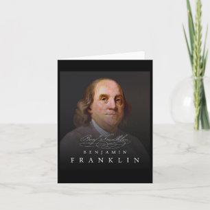 Cartão 4º fundador Ben Benjamin Franklin Tee
