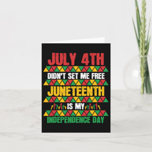 Cartão 4º não me libertou 12 de junho minha independência