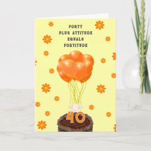 Cartão 40º aniversário feliz