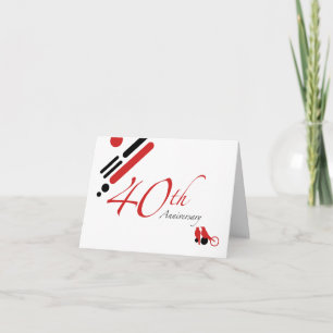 Cartão 40º Aniversário (mod birds)