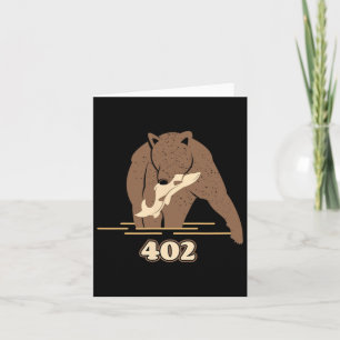 Cartão 402 Fat Brown Grizzly, Urso de Pesca, outubro