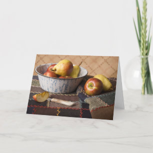 Cartão 4044 Bowl of Fruit on Quilt Birthday Card