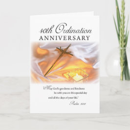 Cartão 40.º Aniversário da Ordenação, Vela Cruzada